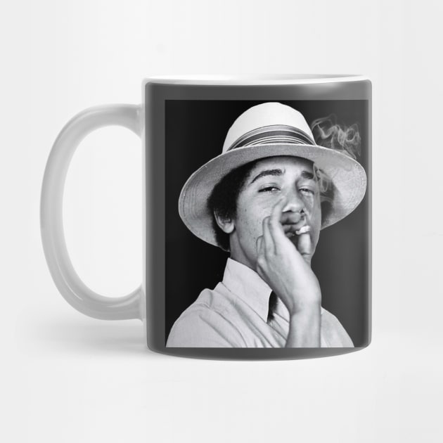 Barack Obama Smoking Vintage Large Image by Matt's Wild Designs